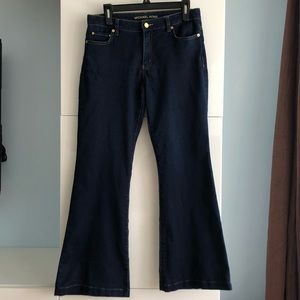 Michael Kors Flare Legs Jeans Dark Blue Sz 8, 29” Inseam